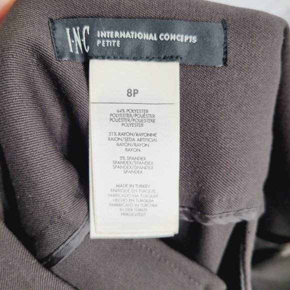 INC International Concepts | Womens Petite Wide Leg Trouser Pants Stretch 8P - Picture 10 of 10